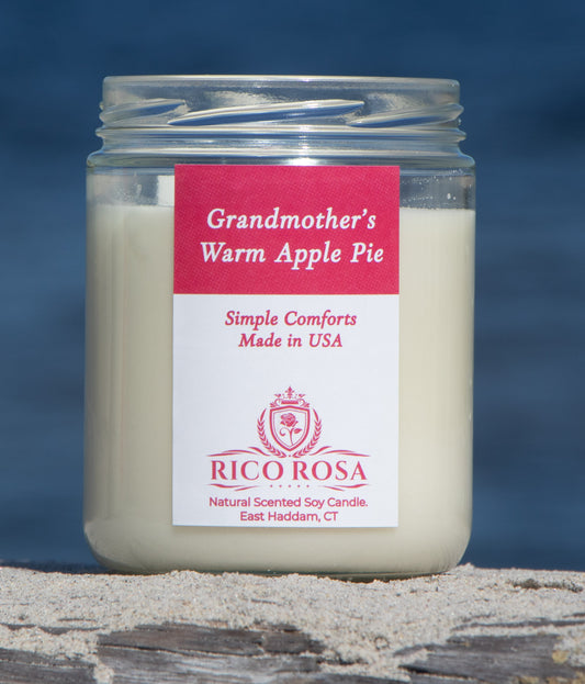 Grandmas Warm Apple Pie: Natural Apple Pie Soy Scented Candle