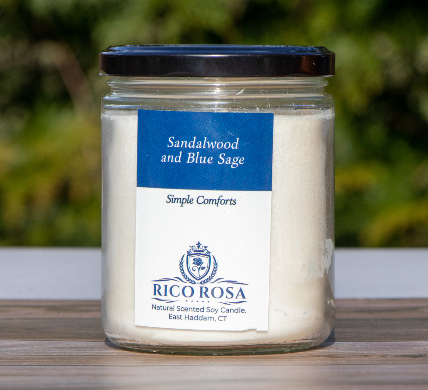 Sandalwood Blue Sage Natual Soy Scented Candle