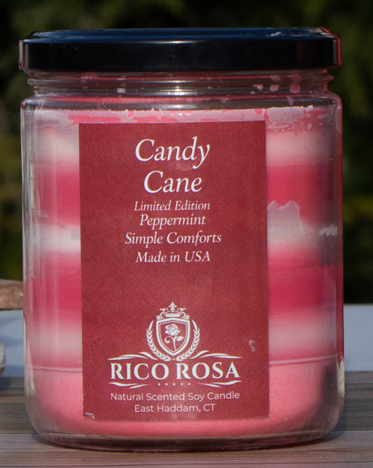 Candy Cane All Natural Scented Peppermint Soy Candle