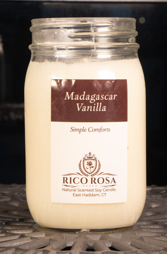 Madagascar Vanilla, Vanilla Scented Natural Soy Candle